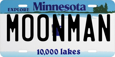 MN license plate MOONMAN