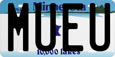 MN license plate MUEU