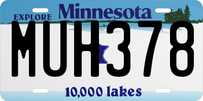 MN license plate MUH378