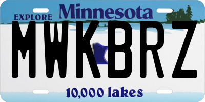 MN license plate MWKBRZ