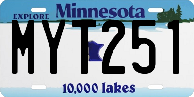 MN license plate MYT251