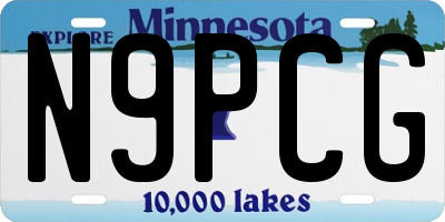 MN license plate N9PCG