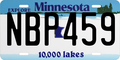 MN license plate NBP459