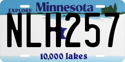 MN license plate NLH257