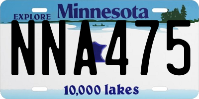 MN license plate NNA475
