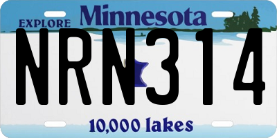 MN license plate NRN314