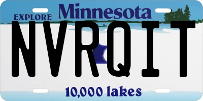 MN license plate NVRQIT
