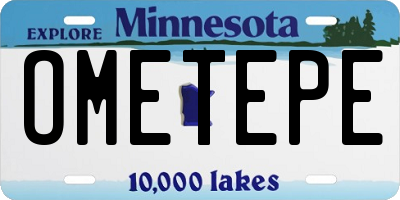 MN license plate OMETEPE