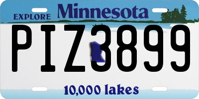 MN license plate PIZ3899