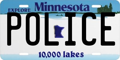 MN license plate POLICE