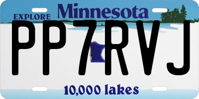 MN license plate PP7RVJ