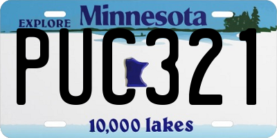 MN license plate PUC321