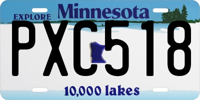 MN license plate PXC518