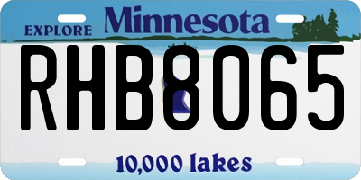 MN license plate RHB8065
