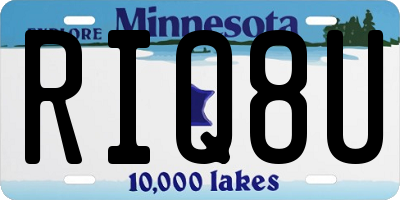 MN license plate RIQ8U