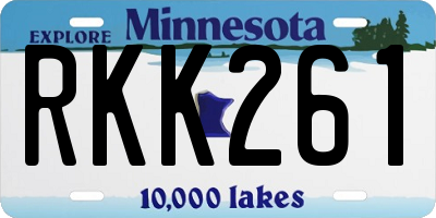 MN license plate RKK261