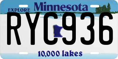 MN license plate RYC936