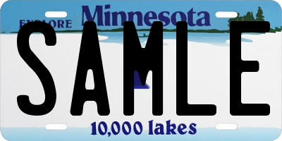 MN license plate SAMLE