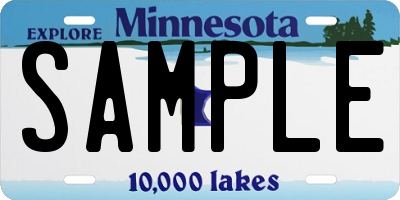 MN license plate SAMPLE