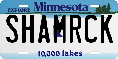 MN license plate SHAMRCK