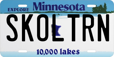 MN license plate SKOLTRN