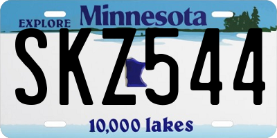 MN license plate SKZ544