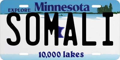 MN license plate SOMALI