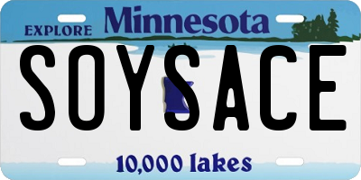 MN license plate SOYSACE
