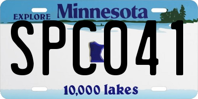 MN license plate SPC041
