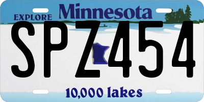 MN license plate SPZ454