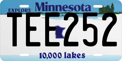 MN license plate TEE252
