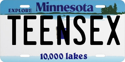 MN license plate TEENSEX