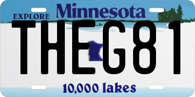 MN license plate THEG81