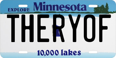 MN license plate THERYOF
