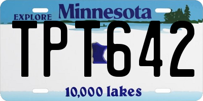 MN license plate TPT642
