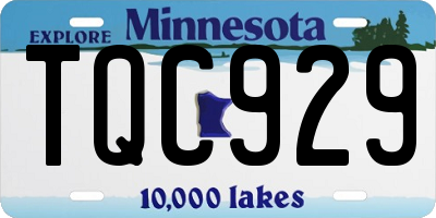 MN license plate TQC929