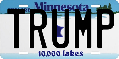 MN license plate TRUMP