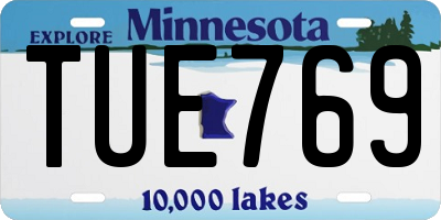 MN license plate TUE769