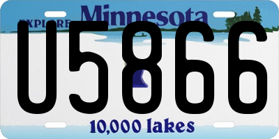 MN license plate U5866