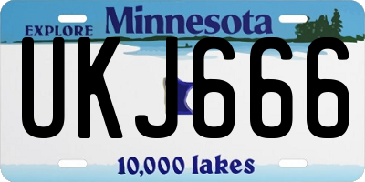 MN license plate UKJ666