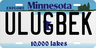 MN license plate ULUGBEK