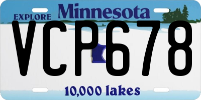 MN license plate VCP678