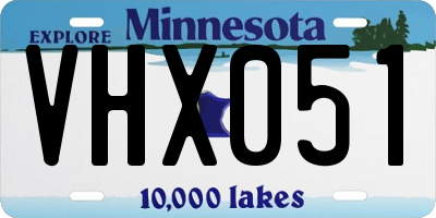 MN license plate VHX051