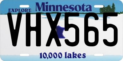 MN license plate VHX565