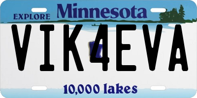 MN license plate VIK4EVA