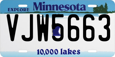 MN license plate VJW5663