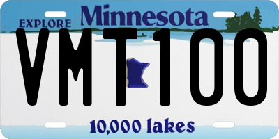 MN license plate VMT100