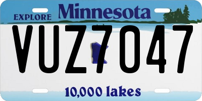 MN license plate VUZ7047