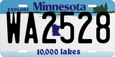 MN license plate WA2528