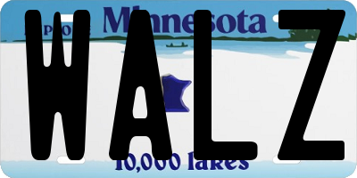 MN license plate WALZ